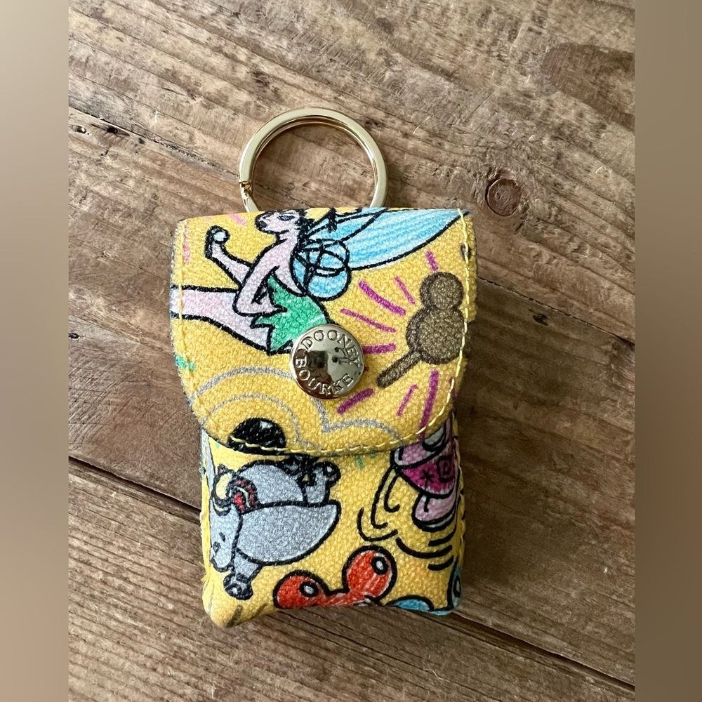 Like New Disney Sketch by Dooney & Bourke Fob Case with Key Ring